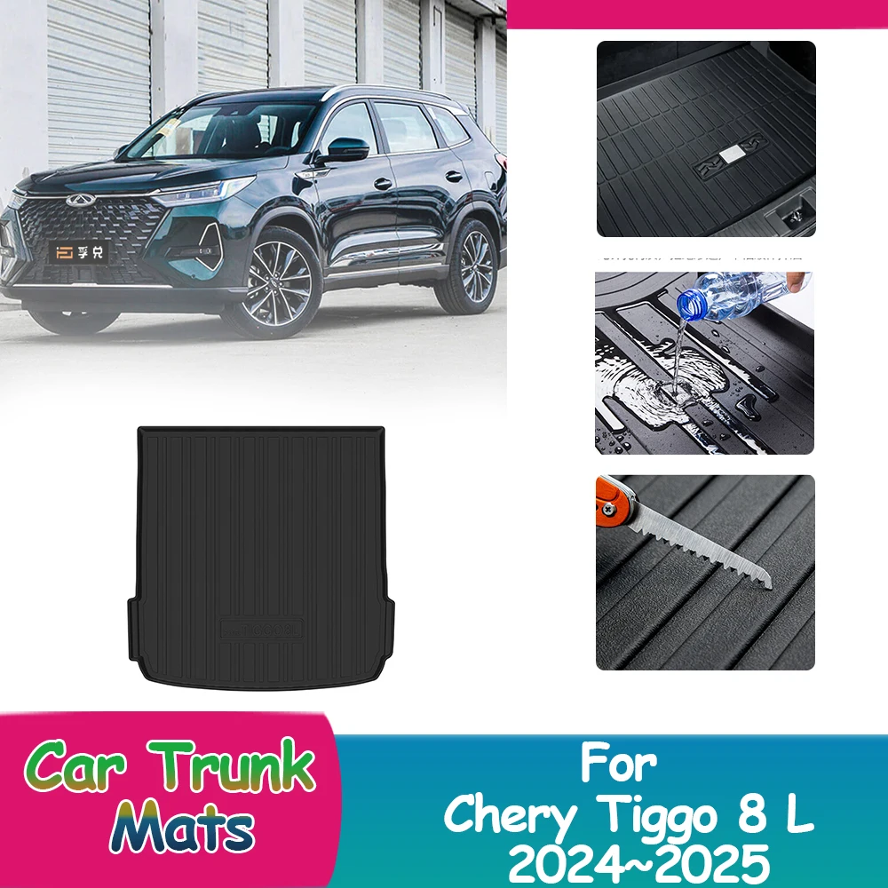 

For Chery Tiggo 8 L Fulwin T9 2023~ 2025 2025 Carpets Coverage Custom Car Trunk Mats Waterproof Pads Luggage Cushion Accessories