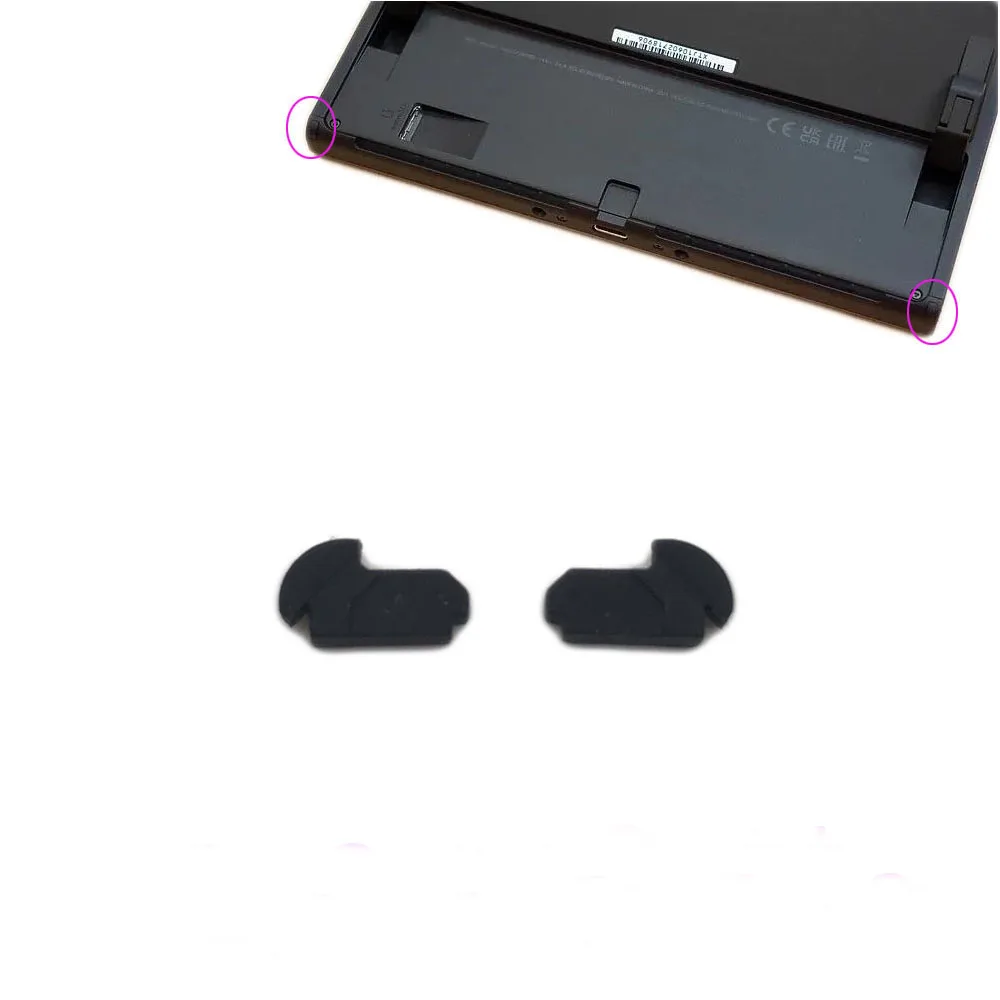 2PCS Anti-slip Pad For Switch NS Oled Game Console Slip Resistant Rubber Game Foot Pads Accessories Repair Replacement