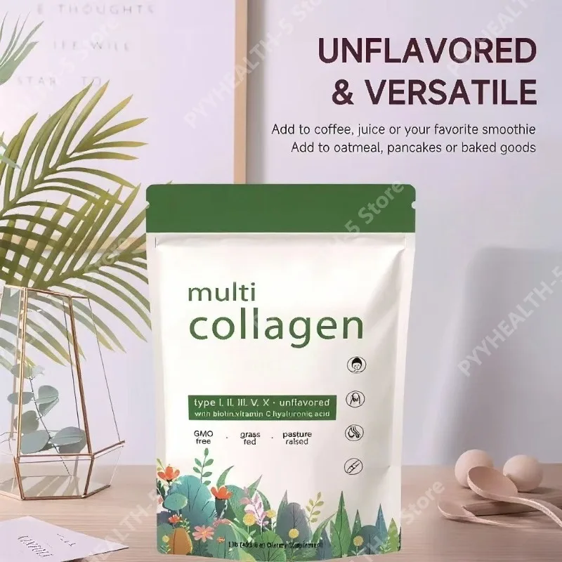 

Hydrolyzed Collagen Protein Powder for Skin Elasticity and Joint Mobility Support, Unflavored Supplement, 453g