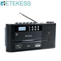 Retekess TR641 Vintage Portable Cassette Radio AM FM with Transcription Function Dual Power Supply Speaker And Recording