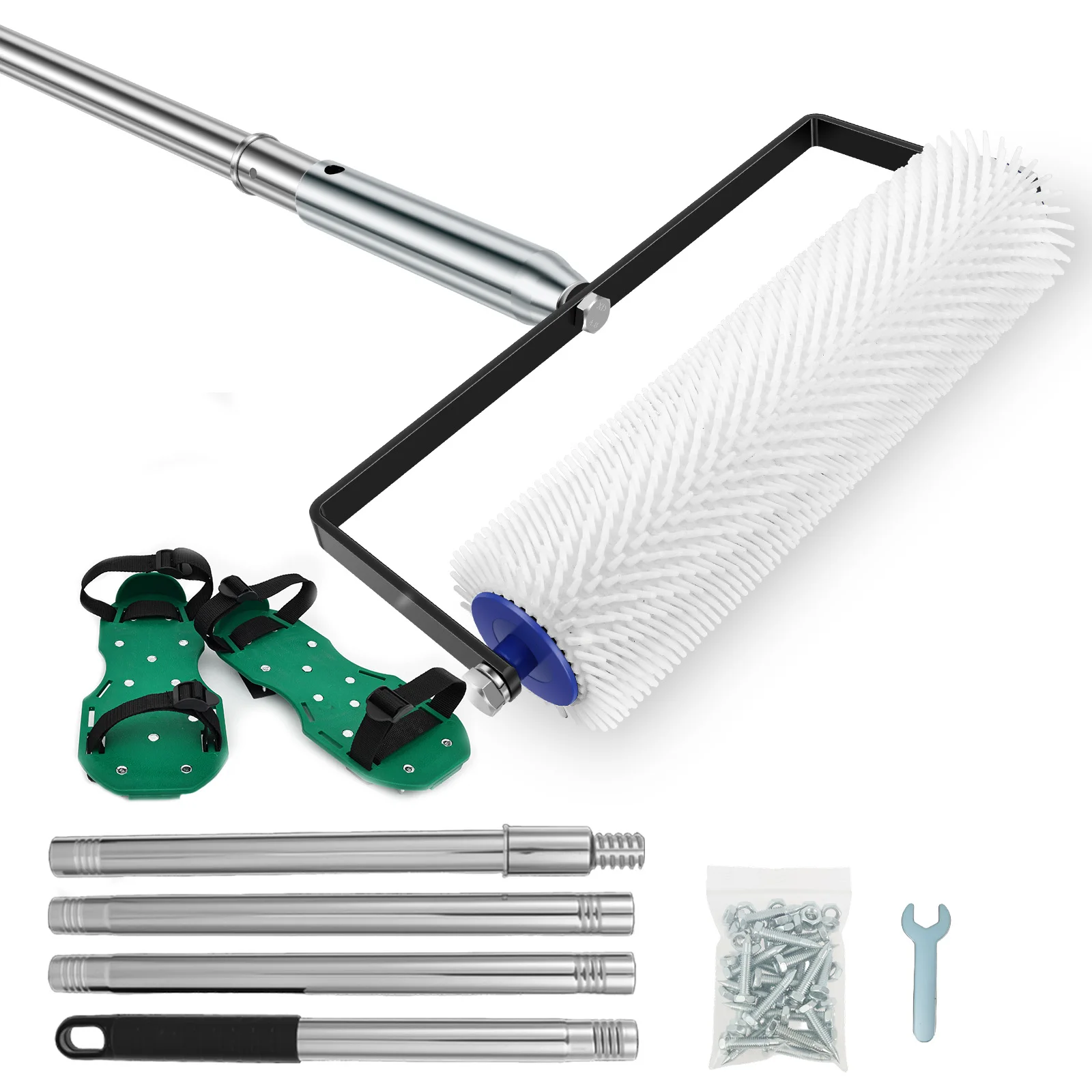 

Self-Leveling Floor Tool Kit Cement Floor Leveling Tools Kit Roller & Rake Set Home DIY Professional Ground Leveling