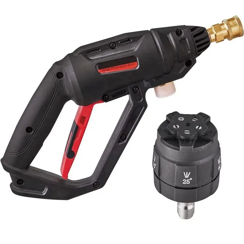A64K Short Wand Pressure Washer Connect M22/14 Hose with 5-In-1 High Pressure Spray Nozzle,1/4inch Quick Connector