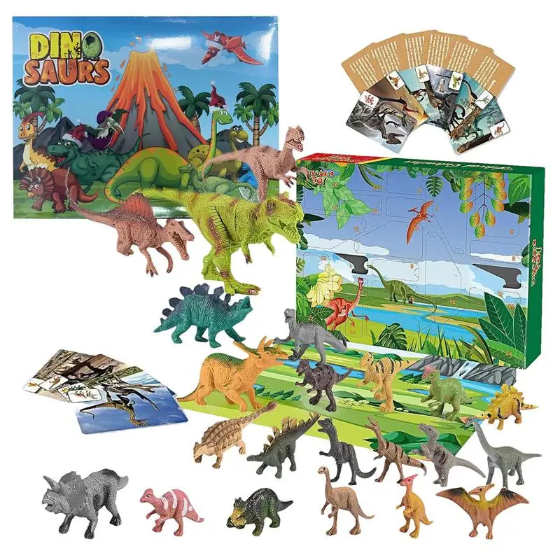 

Dinosaur Advent Calendar Box 24 Days Christmas Countdown Calendar Toys Dinosaur Figurines Ornament Kids Birthday Christmas Gifts