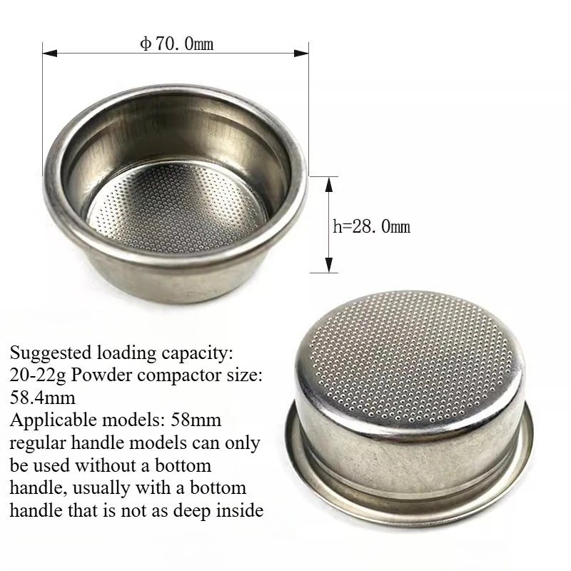

Applicable To LF/REPA Original Semi-automatic Coffee Machine Powder Bowl Single Double 51/53/54/57.5/58 Mm