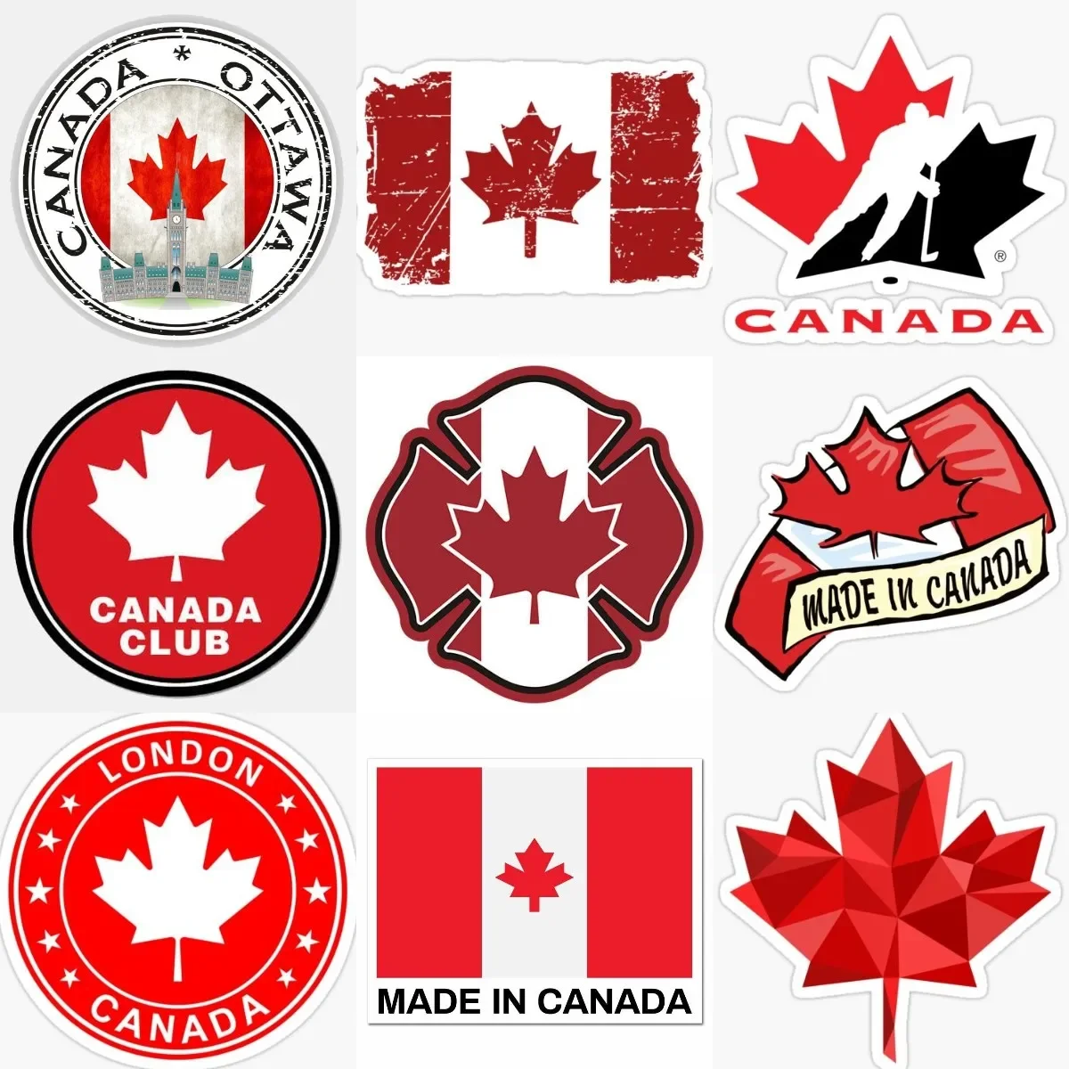 

Creative Canada Flag Maple Leaves PVC Sticker for Covered Scratch Decorate Car Window Motorcycle Truck Room Decal Accessories