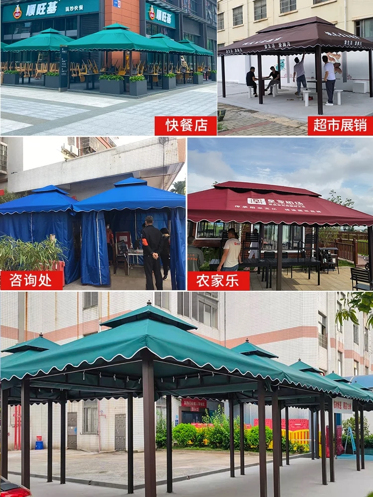Outdoor awning canopy courtyard car outdoor four-legged pavilion advertising activities stall large Roman tent umbrella