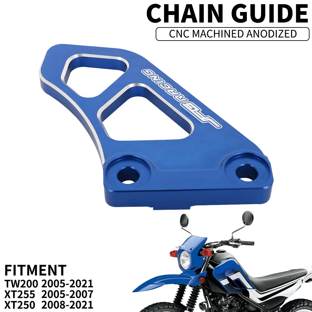 Guia de corrente de alumínio cnc para yamaha tw200 2005-2022 xt225 2005-2007 xt250 2008-2022 acessórios para motocicletas de dirt bike
