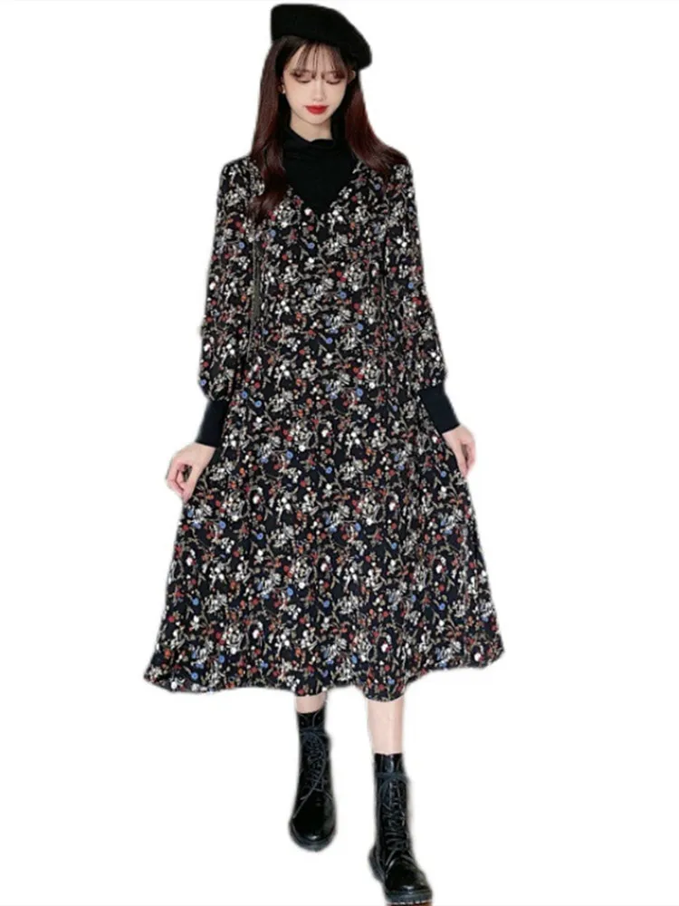 Fall 2022 Han Edition [have Neri] Show Thin Fried Street Temperament Hepburn Wind Accept Waist Low Broken Beautiful Dress