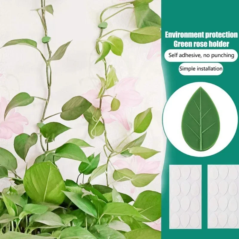 

10pcs Garden Plant Climbing Wall Fixture, Rattan Vine Bracket, Fixed Buckle, Leaf Clips, Traction Holder, Invisible