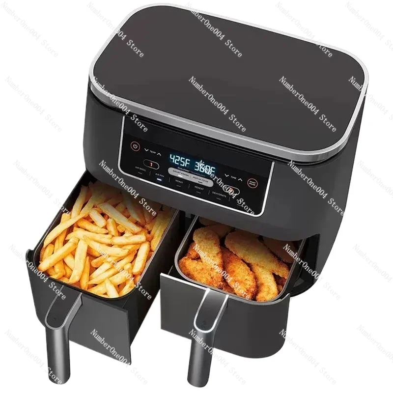 Suitable for wholesale intelligent air fryer kitchen appliances multifunctional electric 6l 8l dual digital air fryer