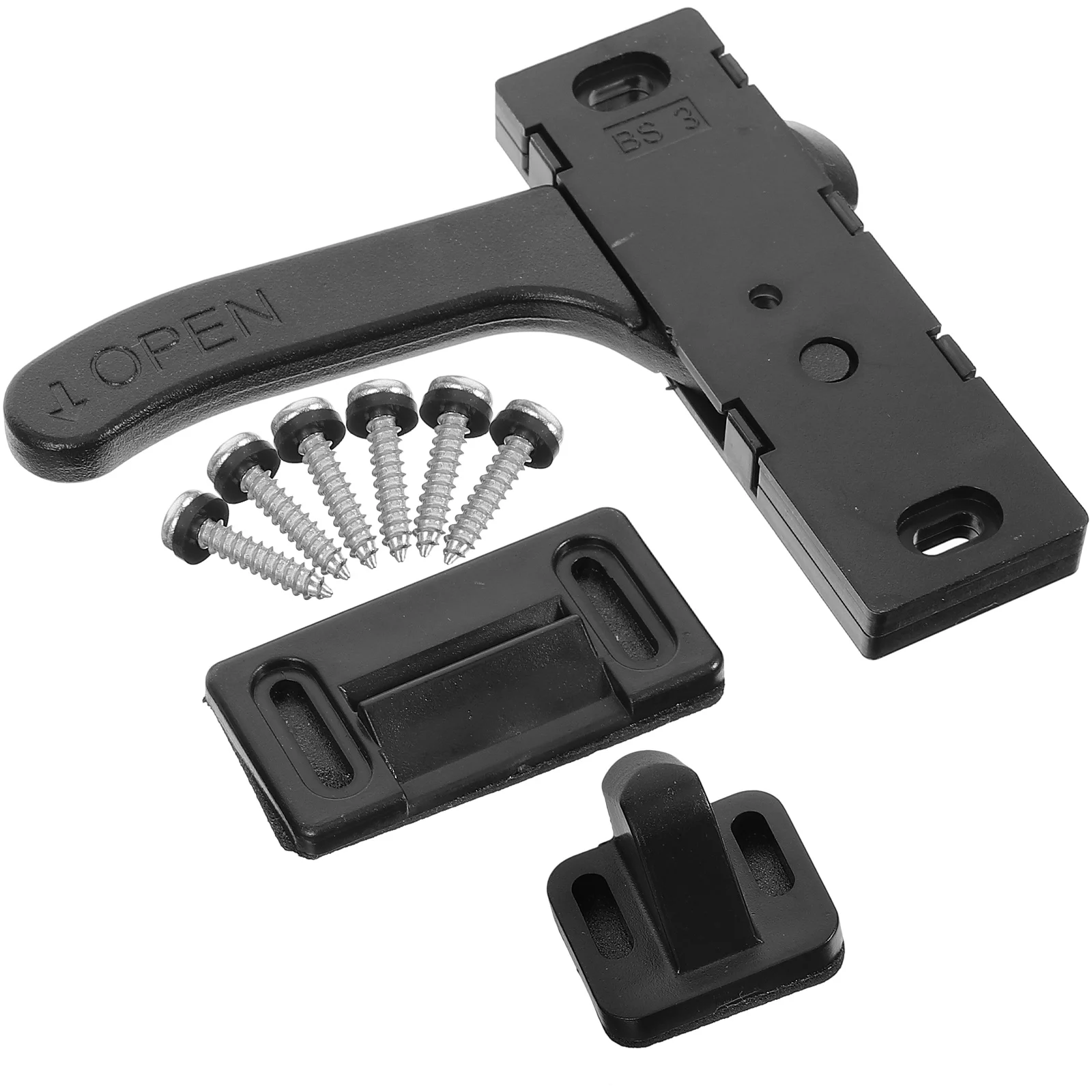 

1 Screen Door Handle Set Sturdy Zinc Alloy Safety Accessory Compact Size Durable RV Parts Replacement Door Grip for RV