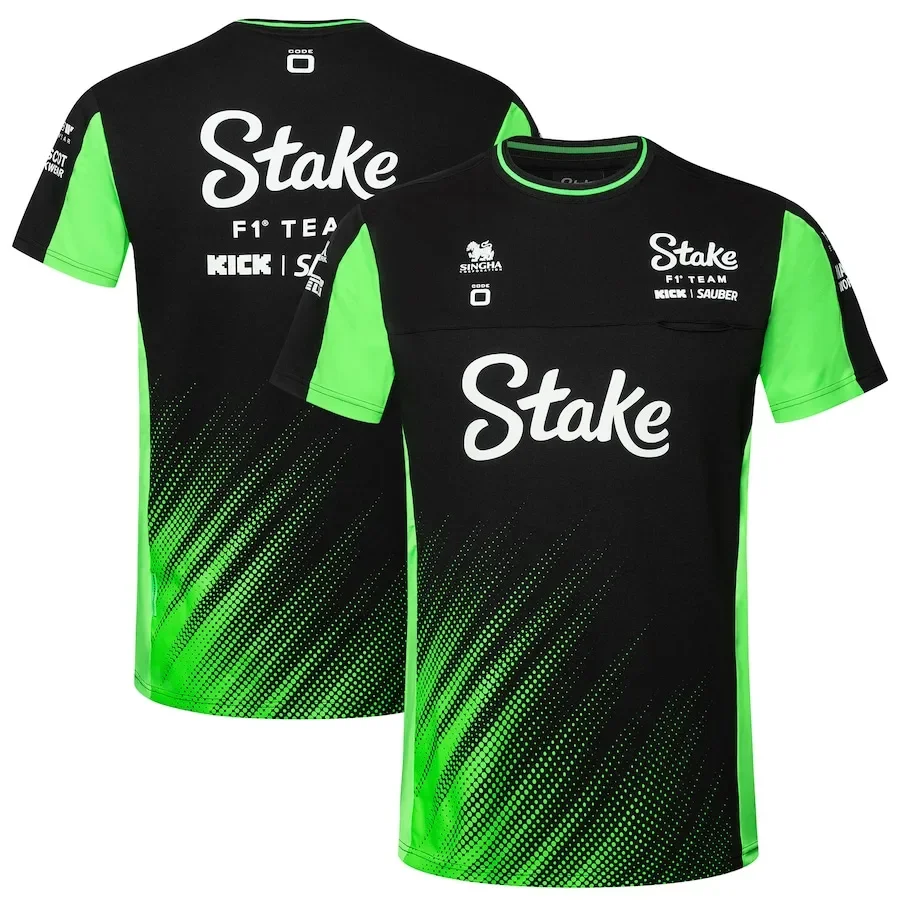 estaca-2025-nico-hulkenberg-gabriel-bortoleto-f1-teamwear-camiseta-homens-venda-quente-novo-verao-mulheres-manga-curta-tops-camisas-criancas