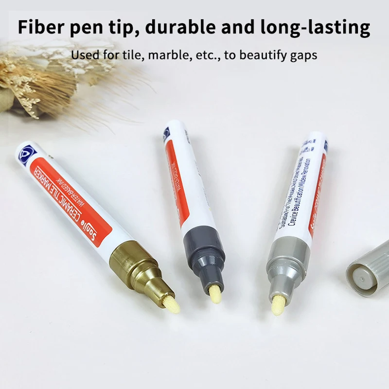 Rotulador de azulejo a prueba de agua, bolígrafo para lechada, restaurador de costuras de pared, marca de azulejo de cerámica, hermosa costura, herramientas de reparación de costuras de pared para cocina y baño