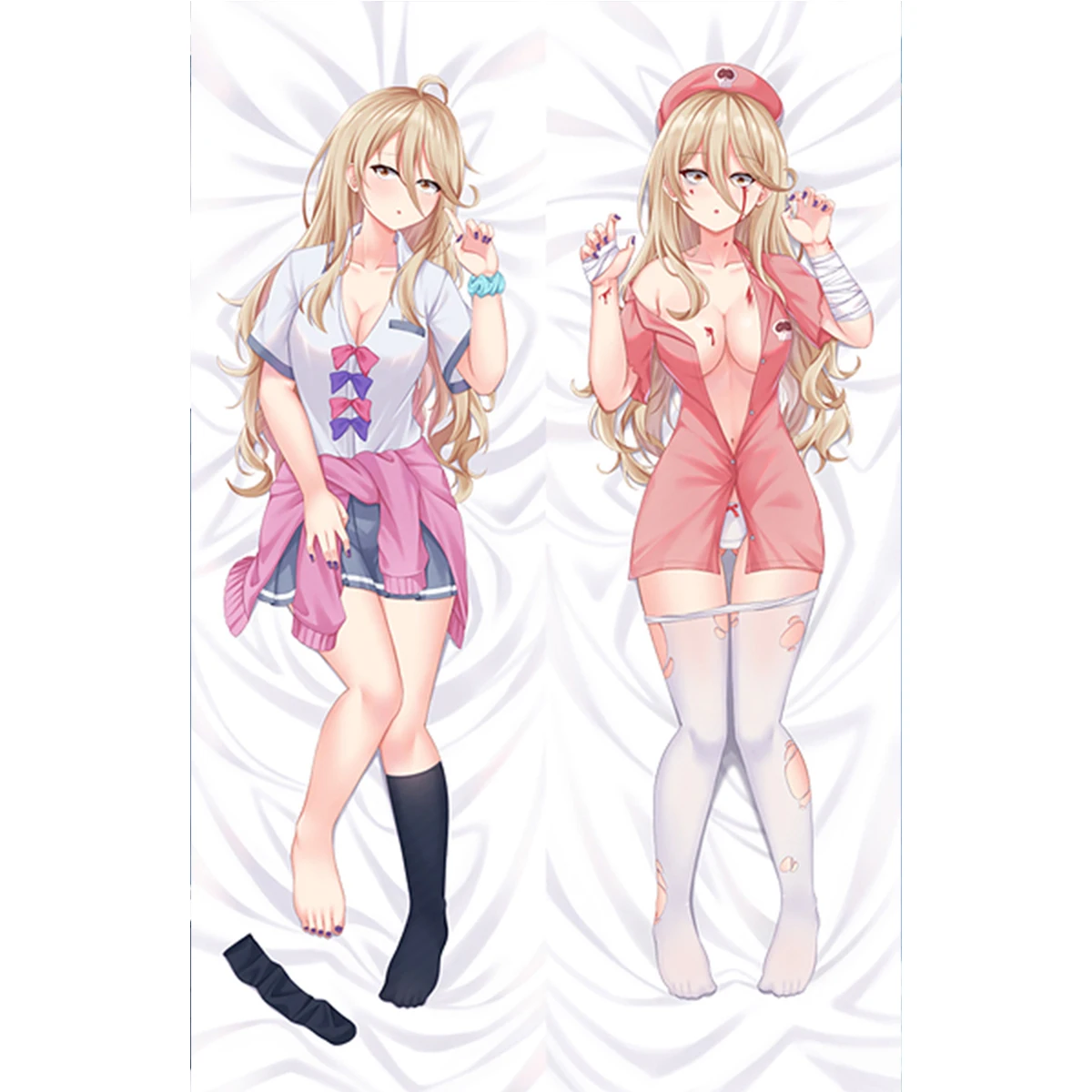 Yakishio Dakimakura غطاء أنيمي فتاة Shikiya Yumeko الكبار Hananoji Anna ong الحياة حجم وسادة حالة العناق.. هدية مخصصة