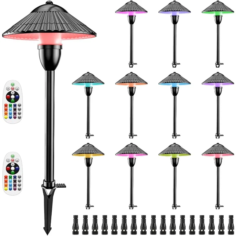 Iluminación de paisaje de bajo voltaje RGBW, luces de camino que cambian de Color de 5W, luces de camino LED multicolores de 12-24V, impermeables para patio