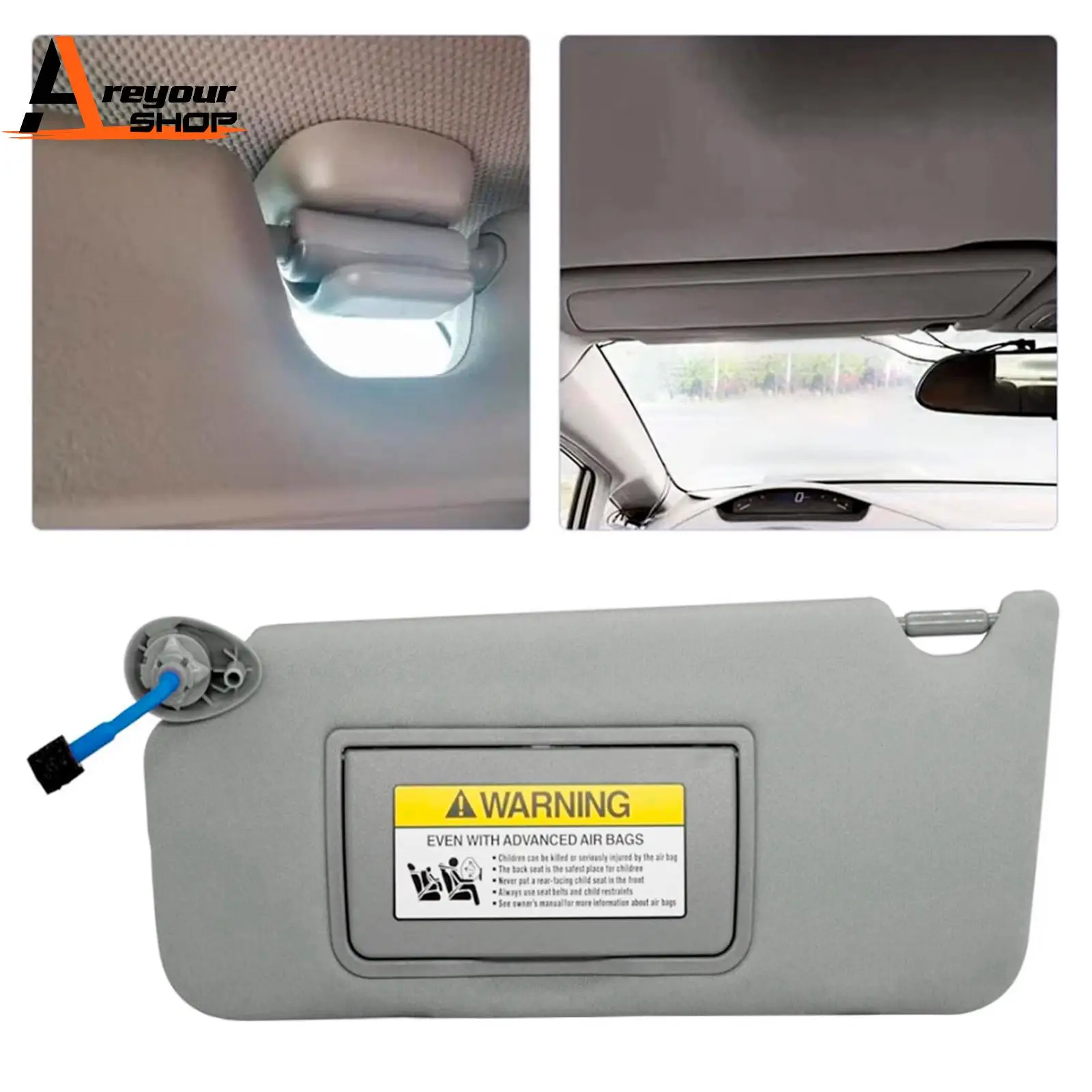 

Gray Left Driver Side Sun Visor 83280TA5A51ZA for Honda Accord 2008 2009 2010 2011-2017