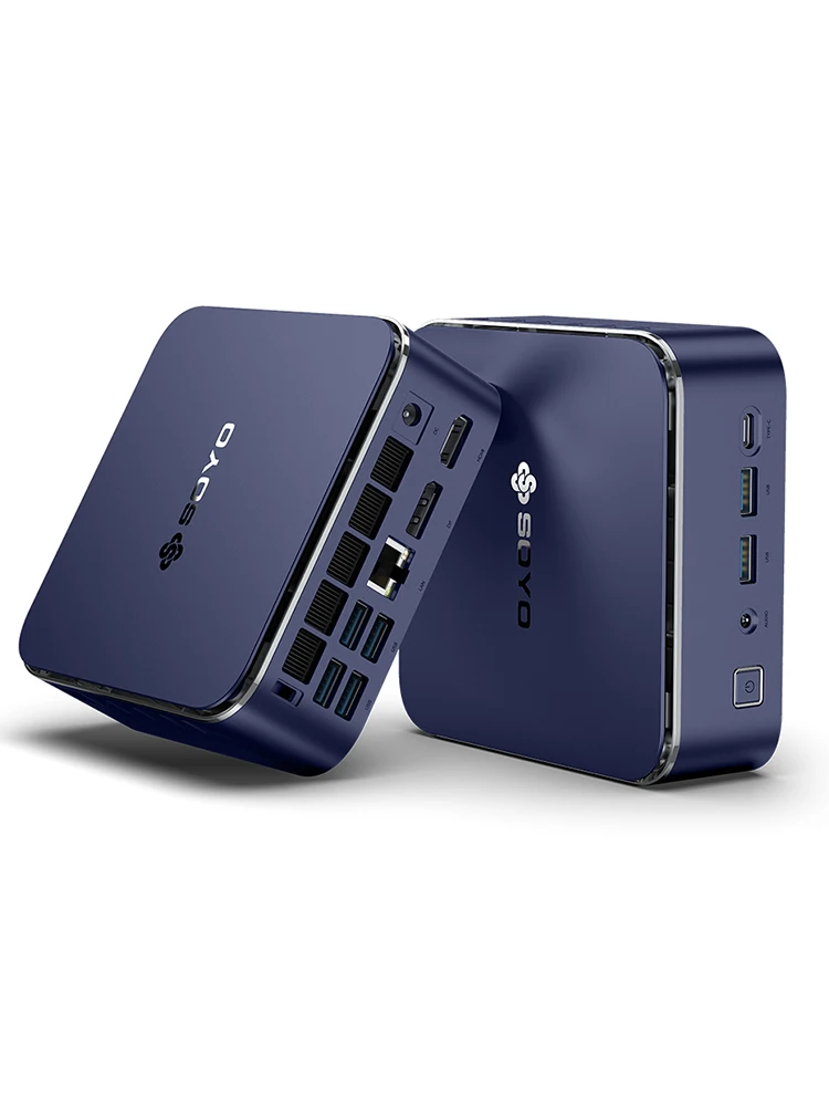 SOYO Mini-Computer AMD Ryzen 3 4300U 16G DDR4 RAM 512 M.2 SSD ROM M5 Mini-PC HDMI-kompatibel DP Dual 4K UHD für Zuhause/Geschäft