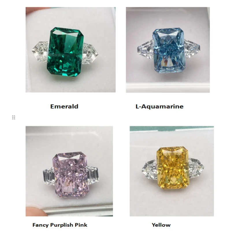 

Pirmiana Top Quality And Wholesale Price Ice Cut Purple White Yellow Color Cubic Zircon Loose Gemstones For Fine Jewelry