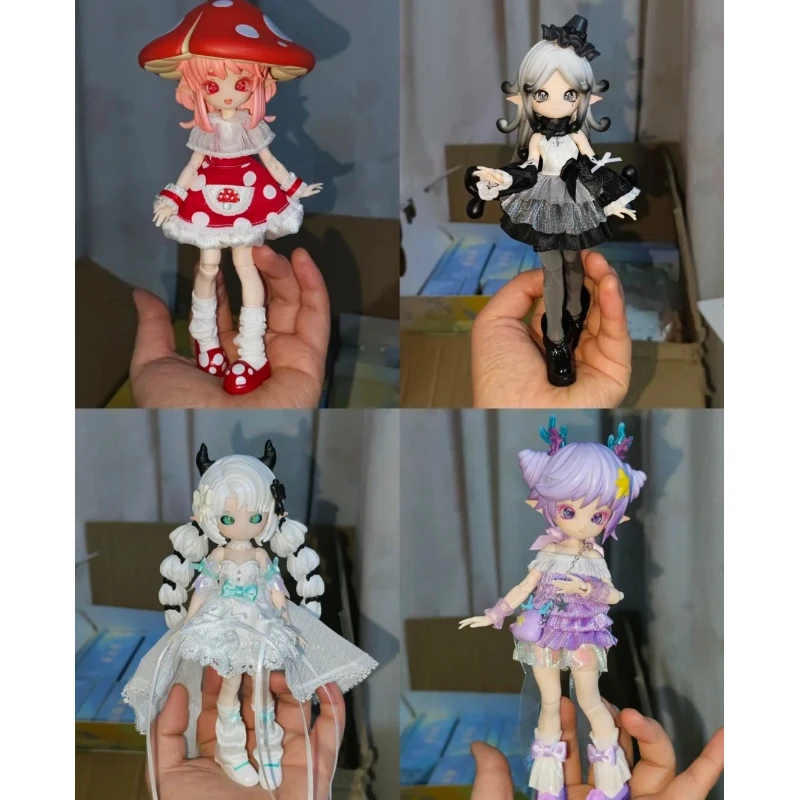 

Новая коллекционная серия фигурок BJD «Грибочки»: 12 штук, модные милые шарнирные куклы, украшения для рабочего стола, подарок для девочек