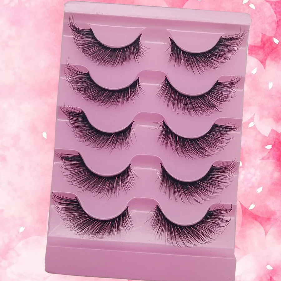 Le ciglia finte naturali con occhio di mango estendono l'aspetto naturale Fluffy Angel-5 paia, mostrano facilmente l'aspetto affascinante