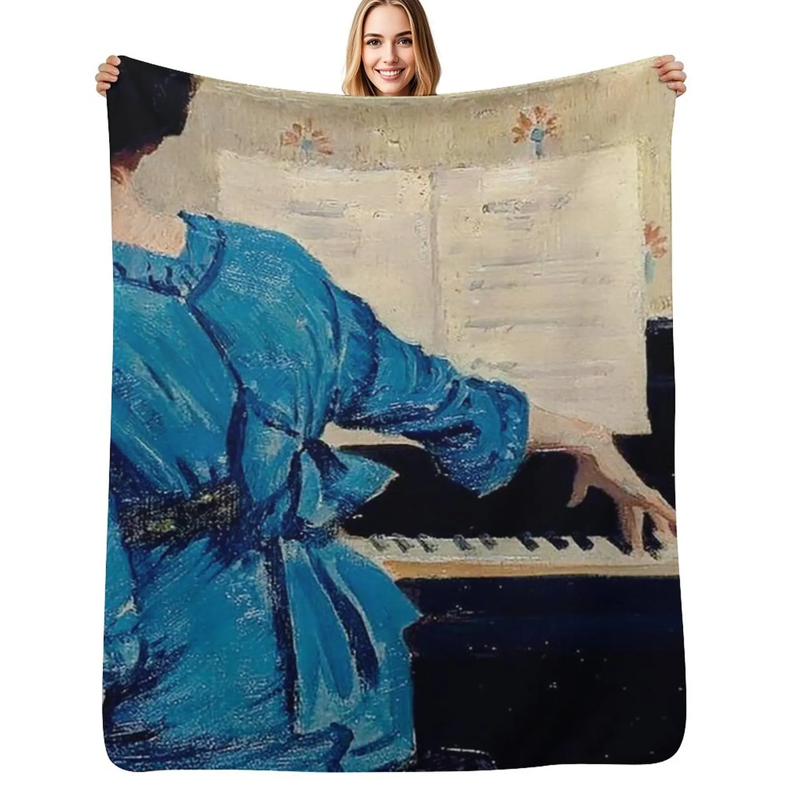 

The Keynote by William Arthur Chase Throw Blanket Soft Big Plaid For Baby blankets ands Blankets