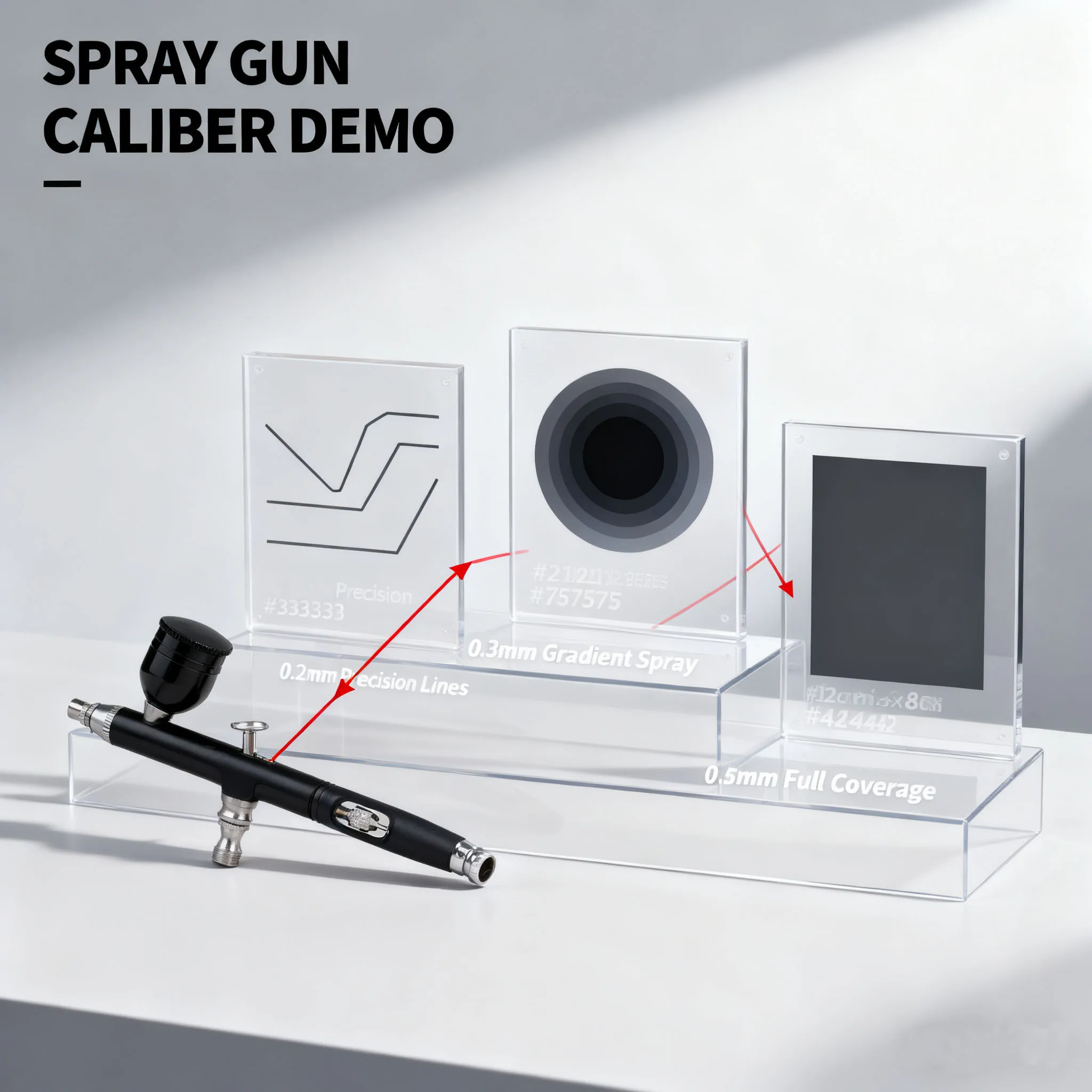 0.3mm Dual Action Airbrush 7cc Fluid Cups Quick Remove Air brush Cap Design Gravity Feed Set for Model Cake Art