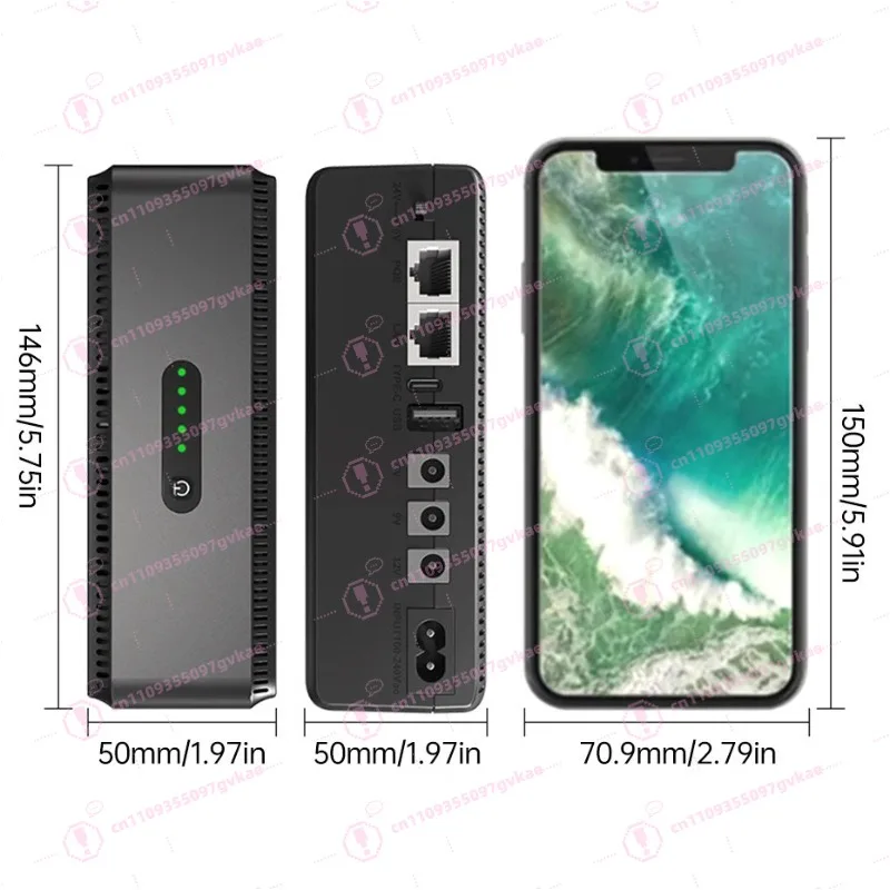 18W High Power UPS Uninterruptible Power Supply 5V9V12V DC Output Backup Power for Router Monitor Camera