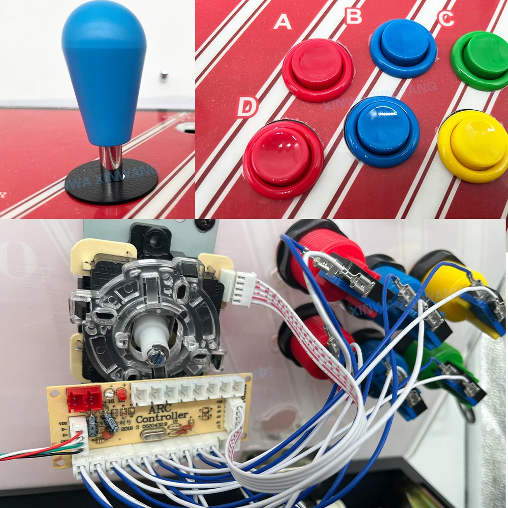 ممر صفر تأخير عدة 2 لاعب مجموعة Usb التشفير للكمبيوتر راسبيري بي هاب دفع زر 8 طريقة عصا التحكم صندوق ألعاب خزانة #5