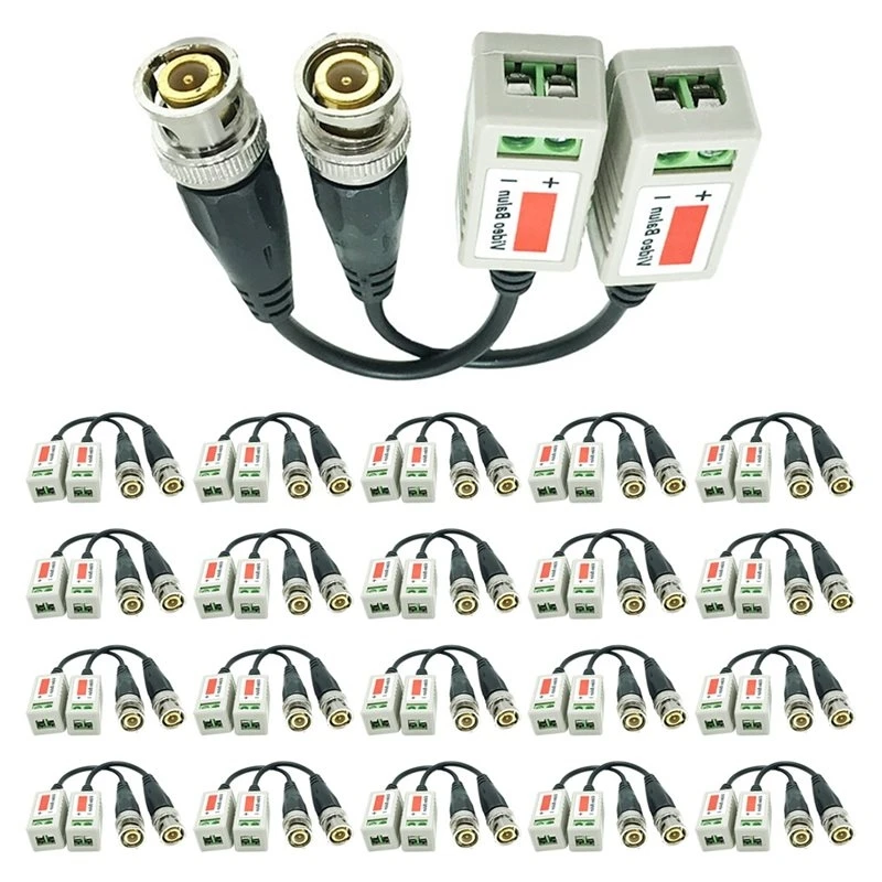 Hot Selling-UTP Video Balun 50Pairs(100Pcs) CCTV Balun Passive Transceiver BNC Cat5 Cable,UTP Video Balun 50Pairs(100Pcs) CCTV