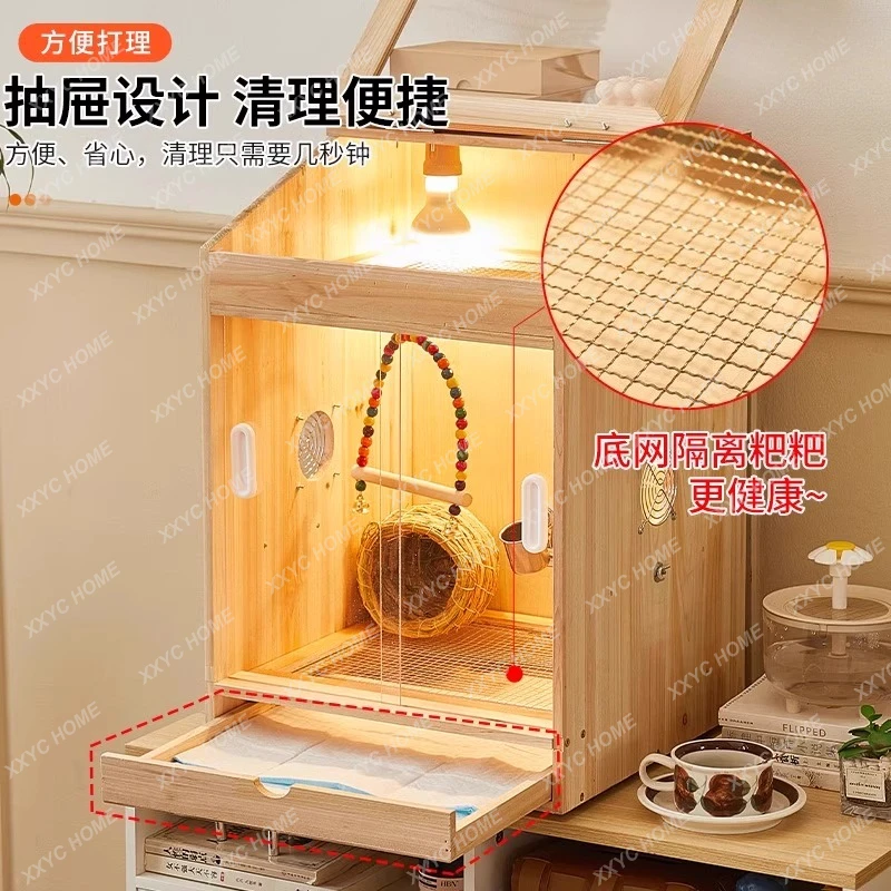 Young bird feeding box winter special brooding constant temperature bird cage peony Xuanfeng winter breeding box
