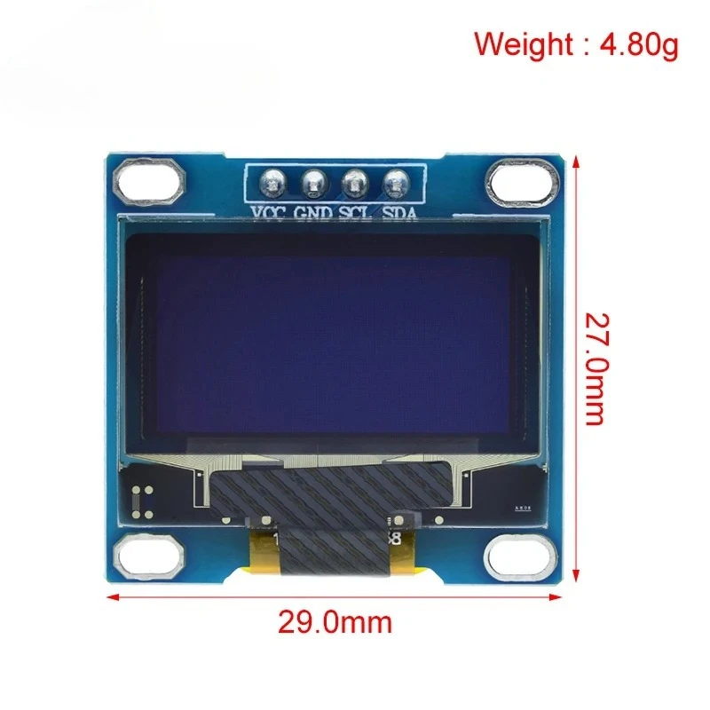 

0,96-дюймовый OLED-дисплей 4PIN 7PIN IIC Serial, белый, 128X64, модуль I2C SSD1306 12864, плата LCD-экрана для Arduino