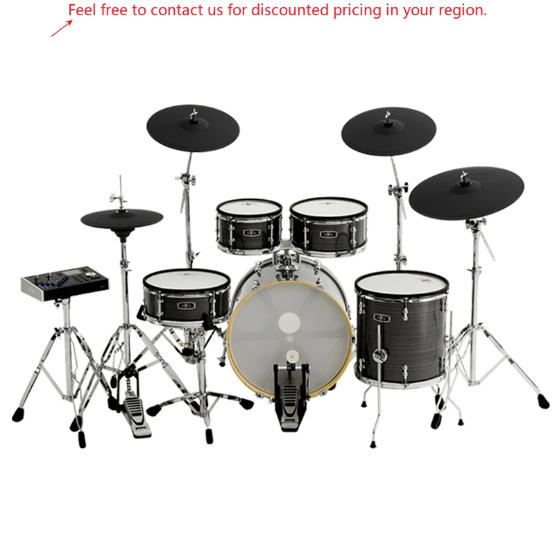 HXM Electronic Drum Professional Manufacture High-end Electronic Drum 9-piece Mesh Head Drum Set With 18'' Cymbal