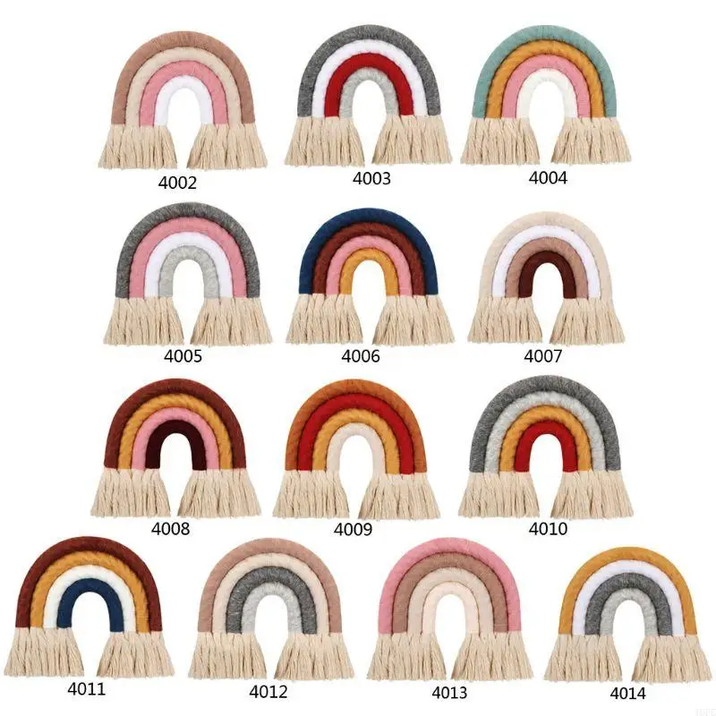 16FC Nordic Woven Rainbow Wall Hanging Modern Home Hanging Easy to Use Gift for Kids