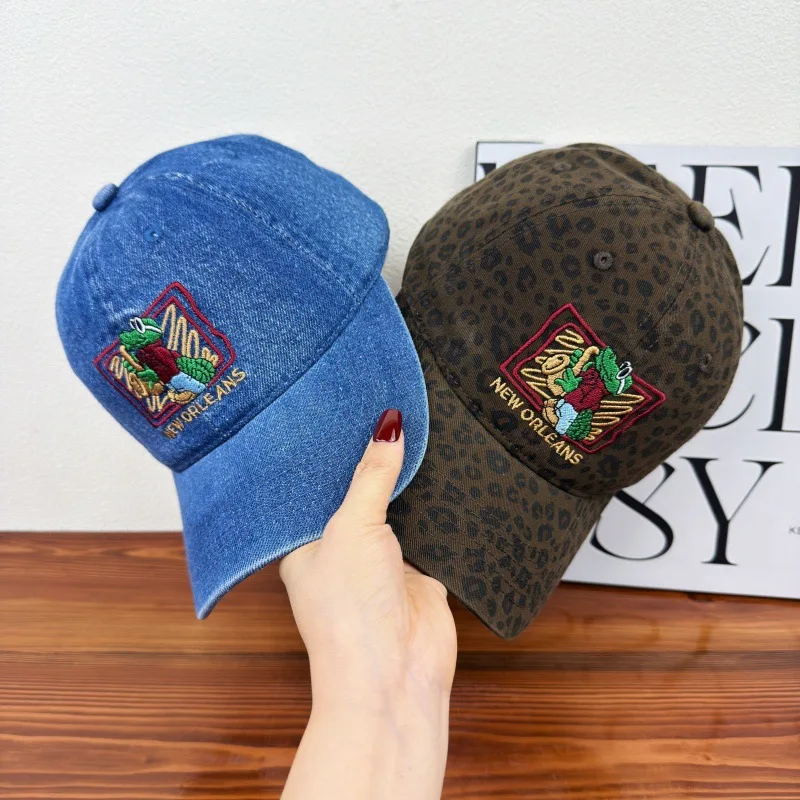 bone-de-beisebol-com-padrao-de-crocodilo-bordado-estilo-neutro-para-primavera-chapeu-de-sol-de-aba-larga-em-denim-para-caminhadas-e-ciclismo