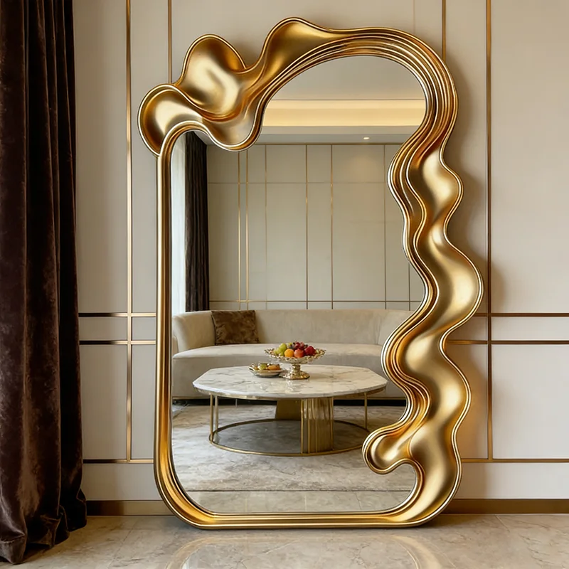 Long Floor Mirror Living Room Moving Xenomorph Full Body Standing Men Bedroom Bathroom Mirror Girls Espelhos Home Decorations