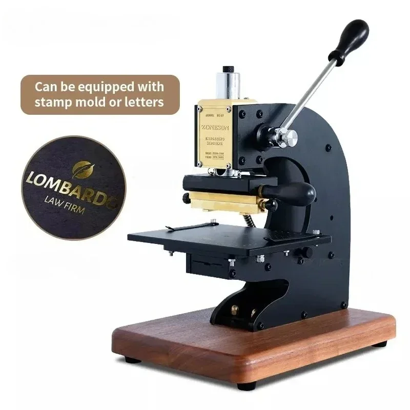 

Manual Hot Stamping Machine Bronzing Embossing for PVC Leather with Positioning Slider Leather Tooling Machine