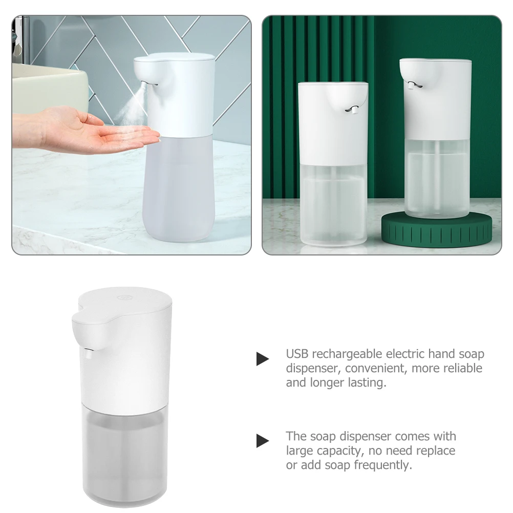 

Foaming Soap Dispenser Automatic Large Capacity USB Rechargeable ABS Bathroom Kitchen Touchless Foam H Soap Dispenser Electric