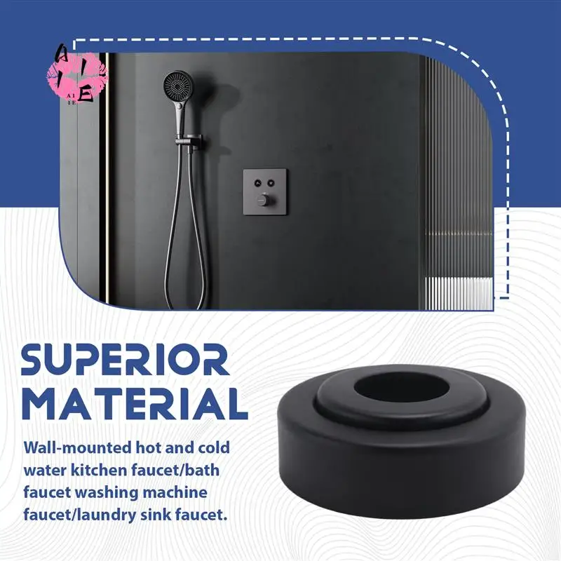 

A11E-Комплект для крепления душа, оборудование для водопроводной трубы, медная декоративная крышка, аксессуары для смесителей для ванной комнаты, гальваника-черного цвета