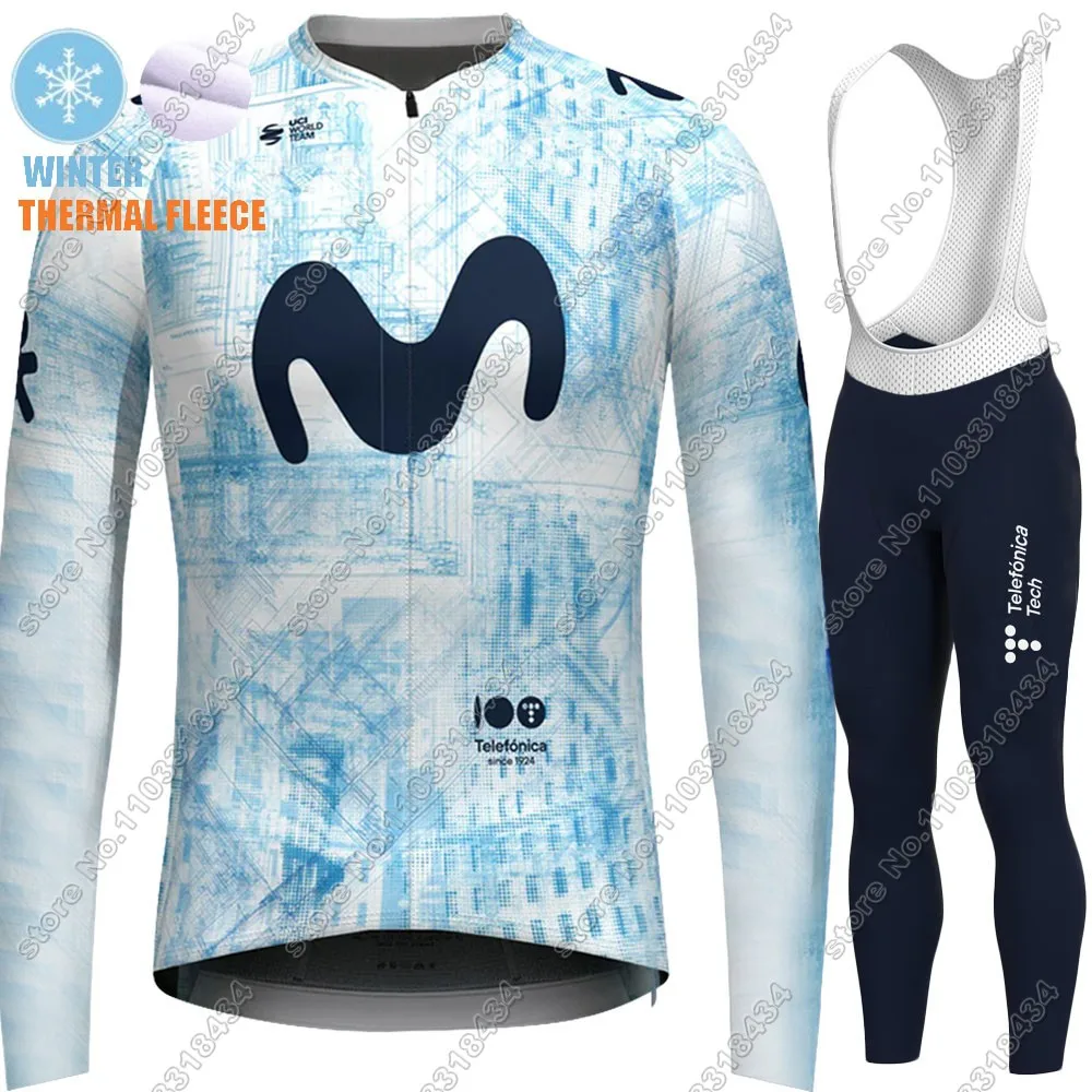 Pro Team M 2024 Cycling Jersey Long Sleeve Set Men Spain Clothing Suit MTB Road Bike MTB Pants Bib Ropa Ciclismo Maillot