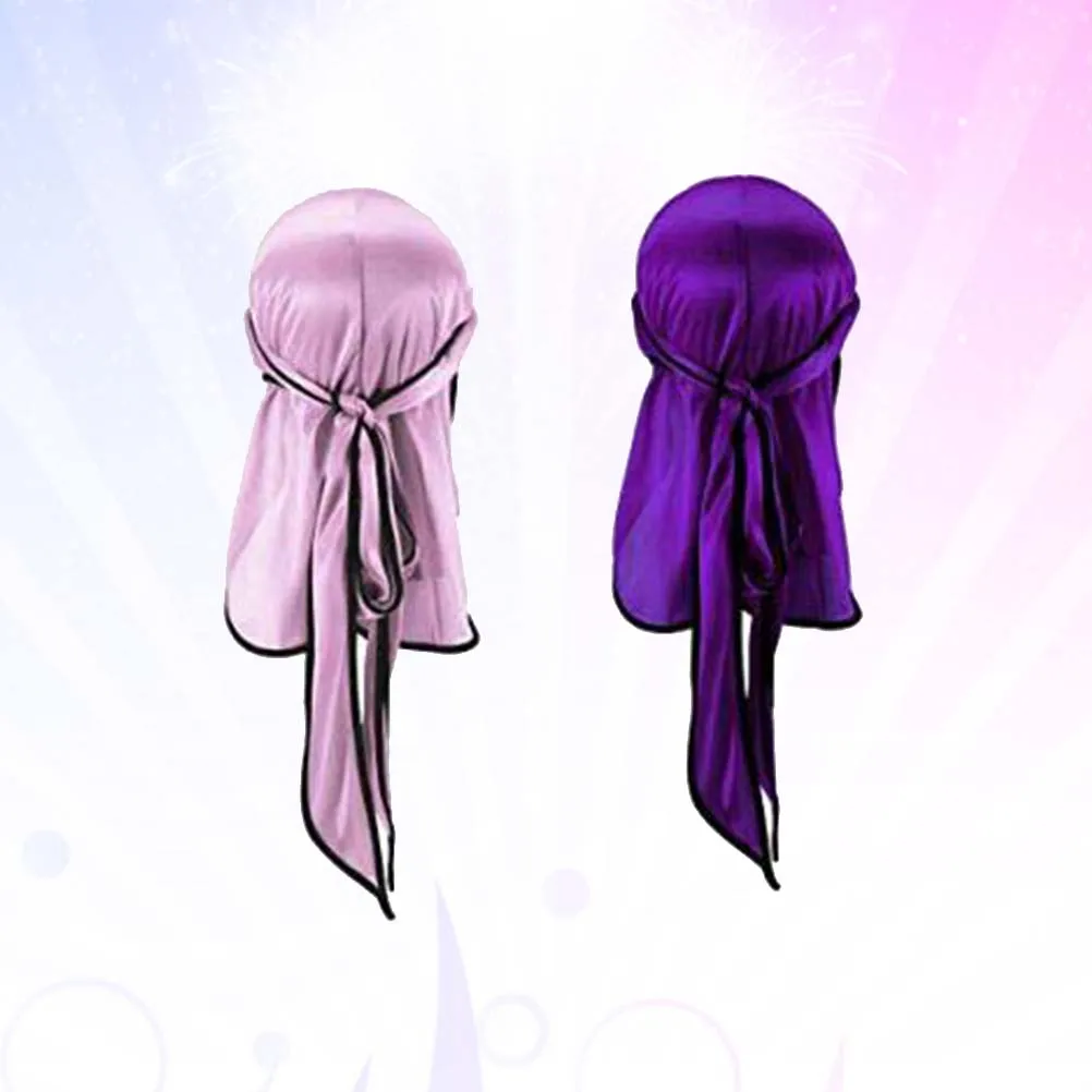 

Elastic Head Hat Turban Hair Scarf Long Tail Women Headscarf Satin Bonnet Soft Material One Size Fits All Stylish Design