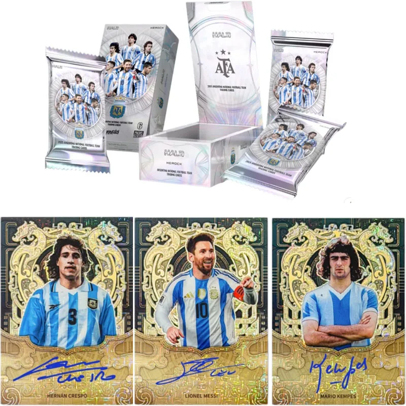 Tarjeta Coleccionable del Equipo Nacional de Fútbol de la República Argentina 2025, Tarjeta con Autógrafo de Lionel Messi, Juguete de Regalo