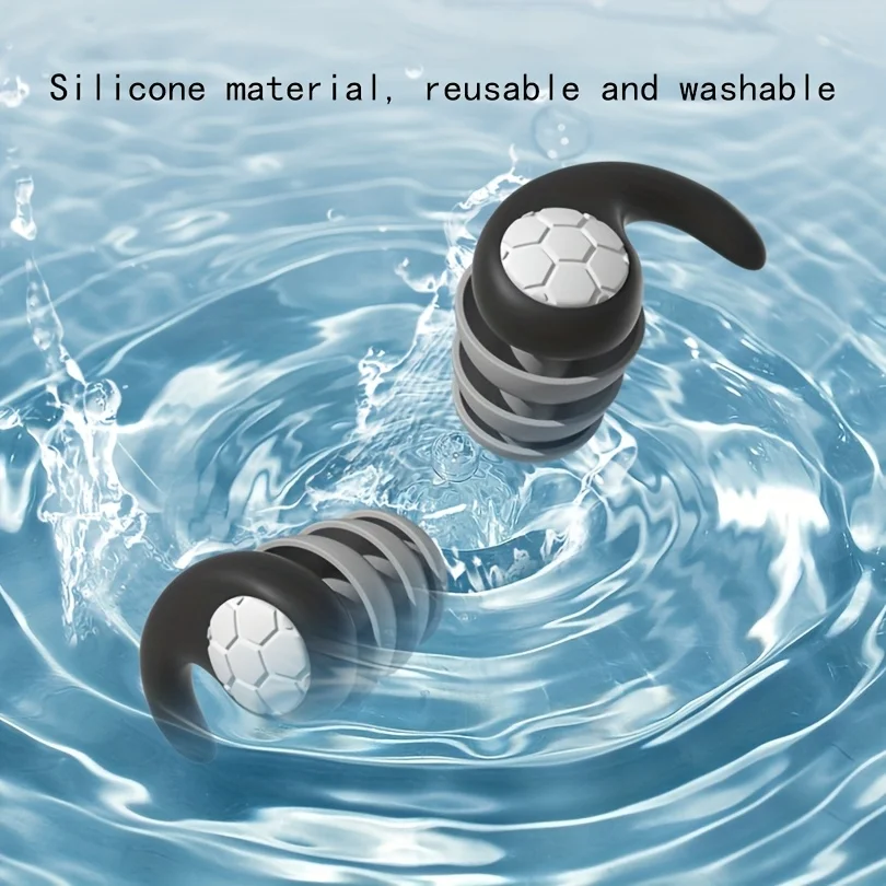 

1 пара многоразовых силиконовых беруш для плавания, водонепроницаемые мягкие беруши для серфинга, плавательных бассейнов и водных видов спорта.