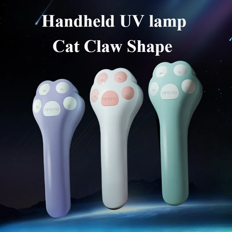 

10W Handheld Cat Claw UV Light Rechargeable Therapy Machine for Nail Salons Manicure Glue Curing Portable Mini UV Lamp