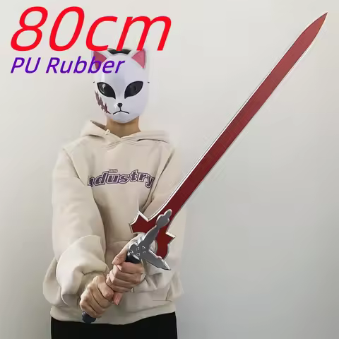 Sword Art Online 1:1 Oversized Asuna Sword Dark Repulsor Elucidator Red Ver. Cosplay Weapon SAO Props Safety PU Rubber Role Gif