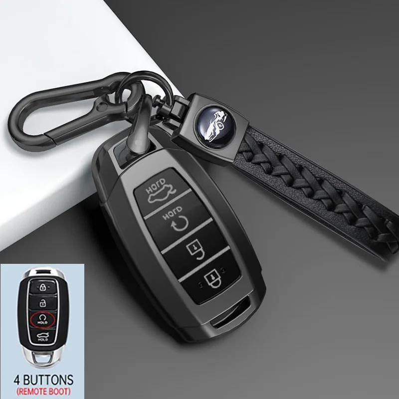 3/4/5 Tasten Autoschlüsselhülle Schlüsselanhänger für Hyundai I30 Ix35 KONA Encino Solaris Azera Grandeur Ig Accent Santa Fe Palisade – Detail 8