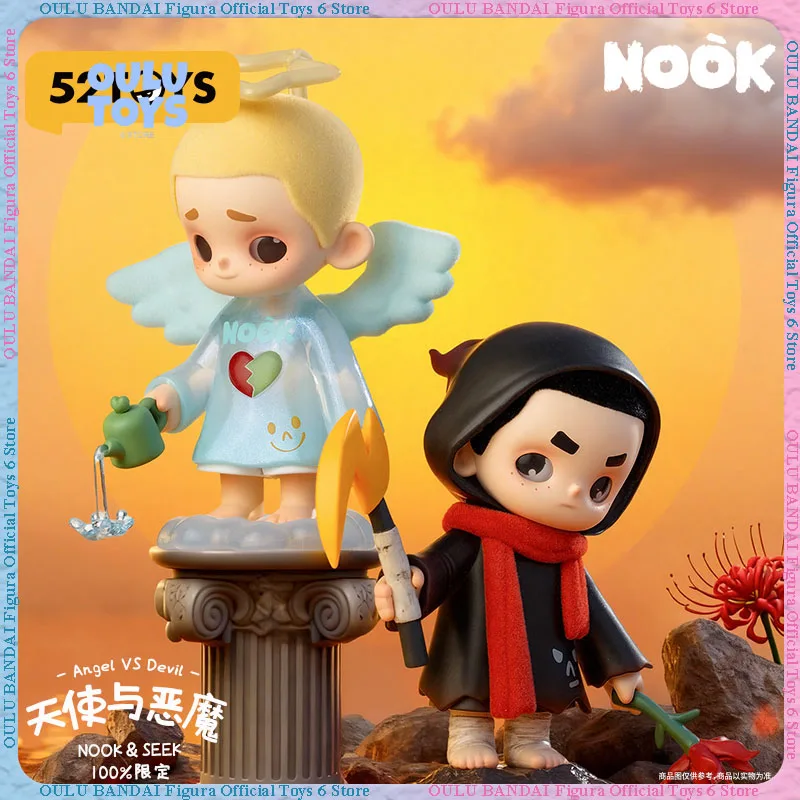 

Оригинальные 52 игрушки Nook & Seek, 100% ограниченная подвесная открытка «Ангел и дьявол», модная игрушка ручной работы, настольные украшения, подарок на Хэллоуин