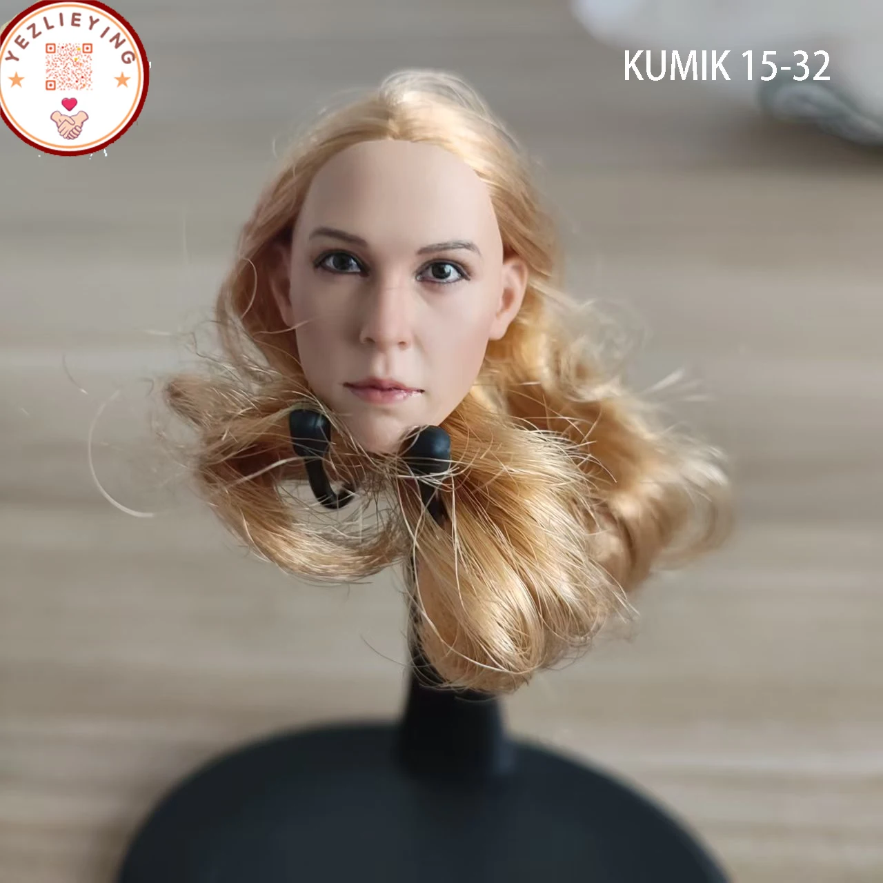 

1/6 Sca KUMIK 15-32 Женская голова, скульптура европейской и американской головы 1:6, резная модель из ПВХ, подходит для экшн-фигурки тела 12 дюймов