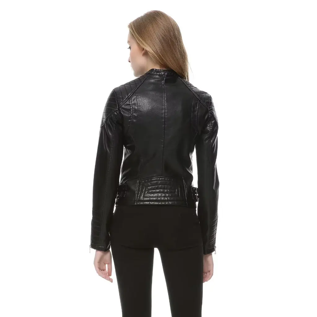 レディース スリム PUレザー ジャケット アメリカンスタイル ストリート バイクスタイル おしゃれ 秋新作 ヨーロッパデザイン
