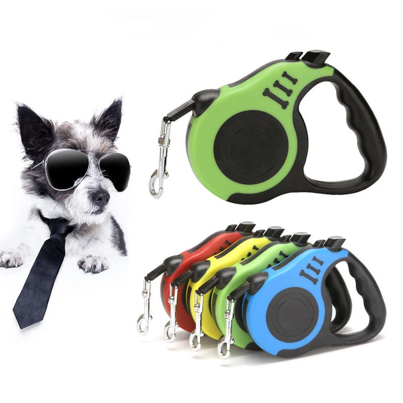 

3m/5m Portable Automatic Retractable Pet Traction Device Smooth Stylish Outdoor Hiking Nylon Dog Lead Dog Safety Accessories