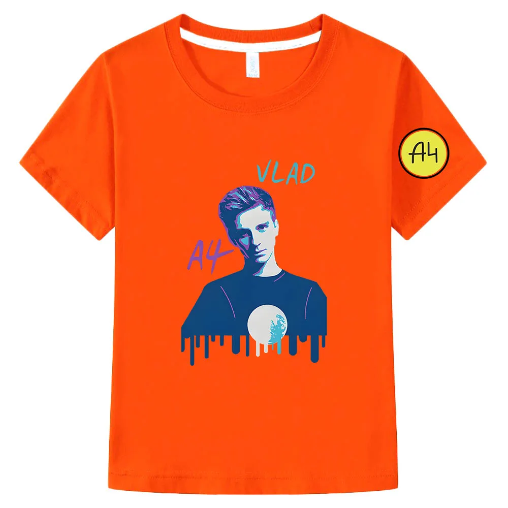 

Мерч А4 VladA4 Regular Fit Anime T-shirts Kawaii Cartoon Tshirt Harajuku Casual 100% Cotton Manga Tee-shirt Boys/girls T Shirt